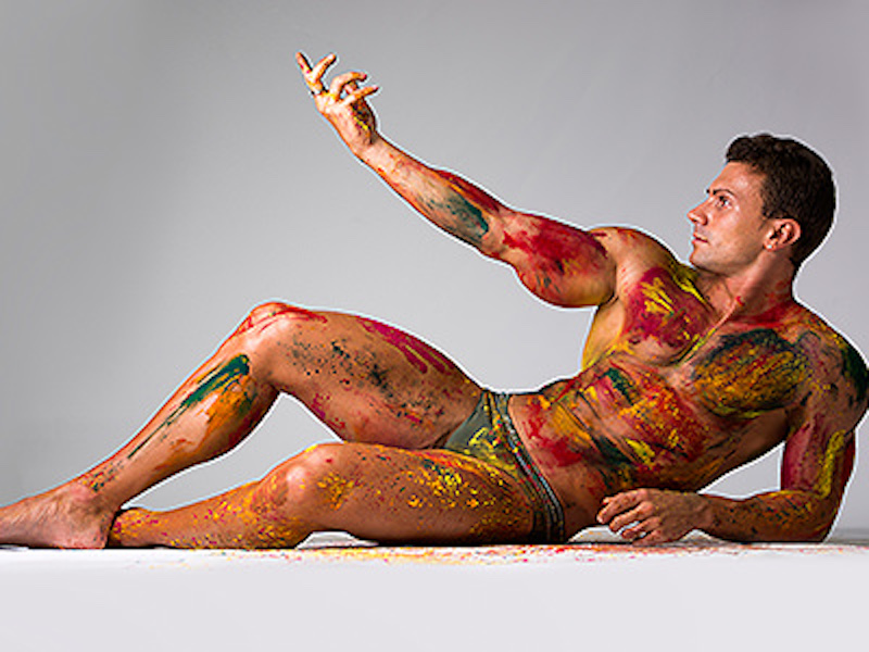 Body Painting - Semi Naked Model in Newcastle