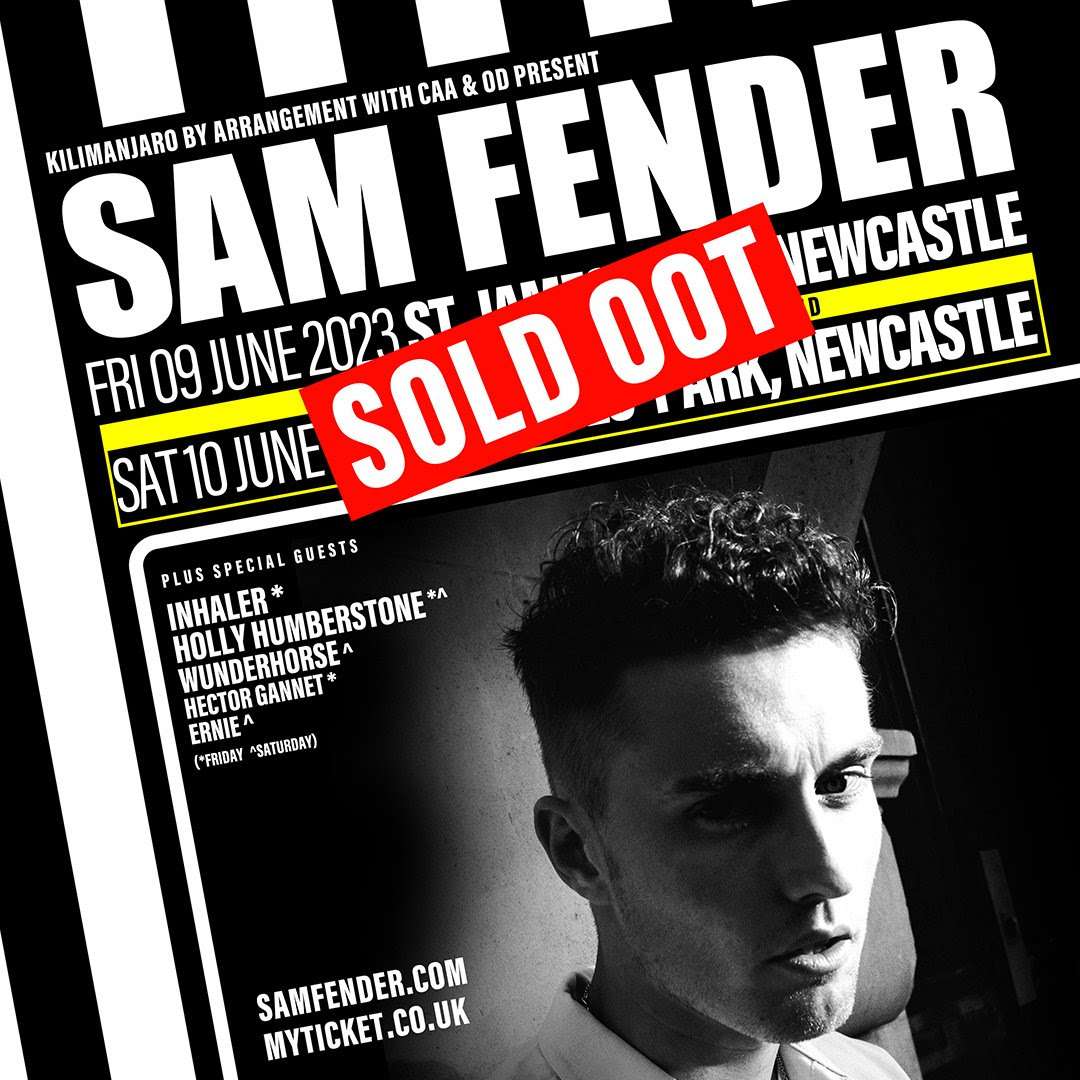 SAM FENDER supports for St James’ Park shows announced – 9th & 10th June in Newcastle upon Tyne