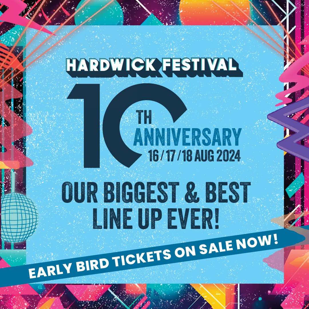 Early bird tickets for Hardwick Festival’s 10th anniversary celebrations go on sale in Newcastle upon Tyne