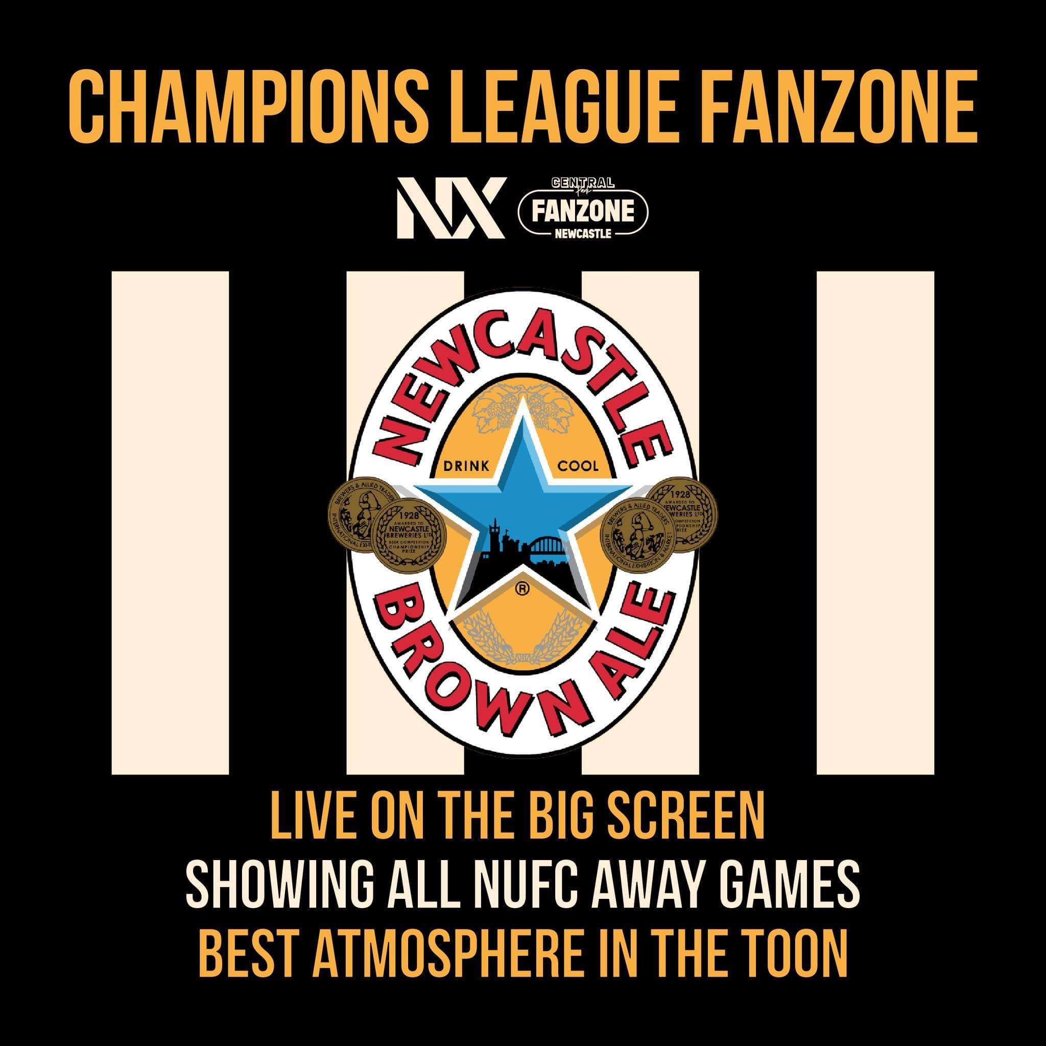 Start the European journey at the NUFC Champions League Fanzone in Newcastle upon Tyne