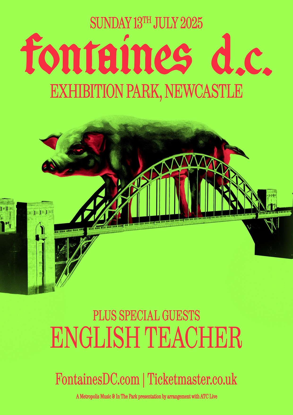FONTAINES D.C. ANNOUNCE SHOW AT EXHIBITION PARK, NEWCASTLE in Newcastle upon Tyne