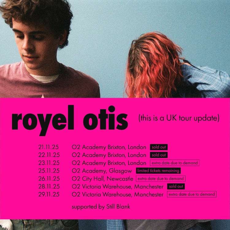 ROYEL OTIS add Newcastle O2 City Hall show to November UK headline run in Newcastle upon Tyne