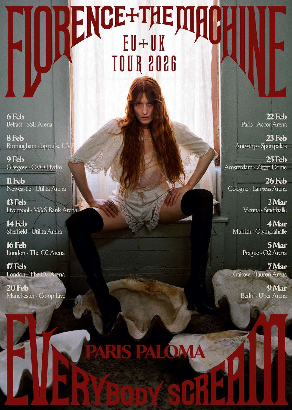 FLORENCE + THE MACHINE to headline Newcastle Utilita Arena in Newcastle upon Tyne