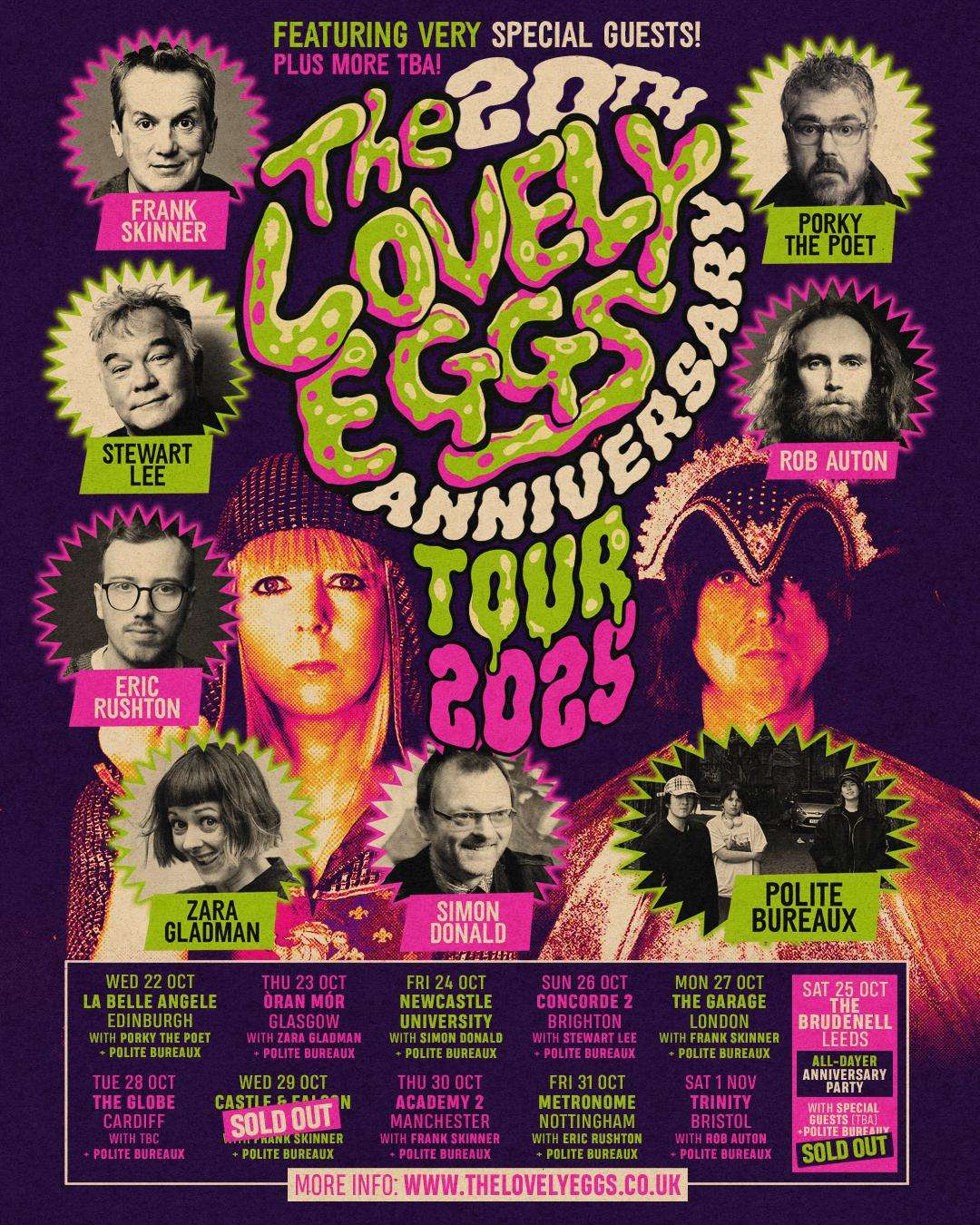 The Lovely Eggs in Newcastle on October 24th in Newcastle upon Tyne